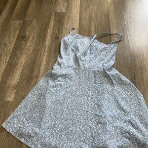 Blue Floral Women's Dress